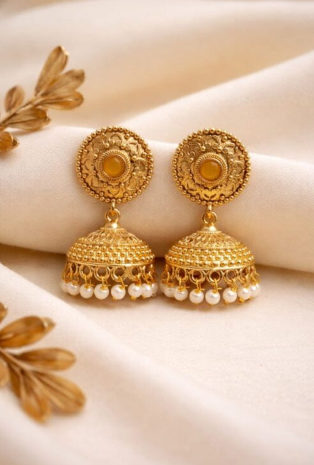 Gold Plated Jhumka Design for Gorgeous Looks