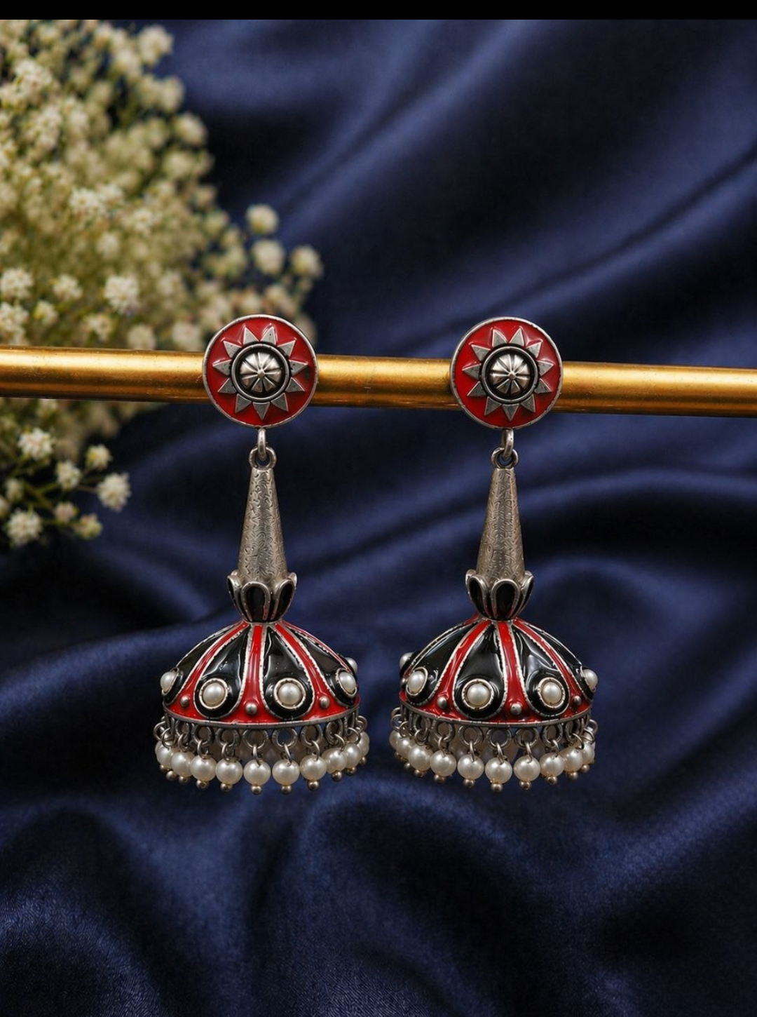 Meena Kari Jhumka Traditional Earring