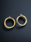 Gold Plated Geometric Stud Earrings - view 2