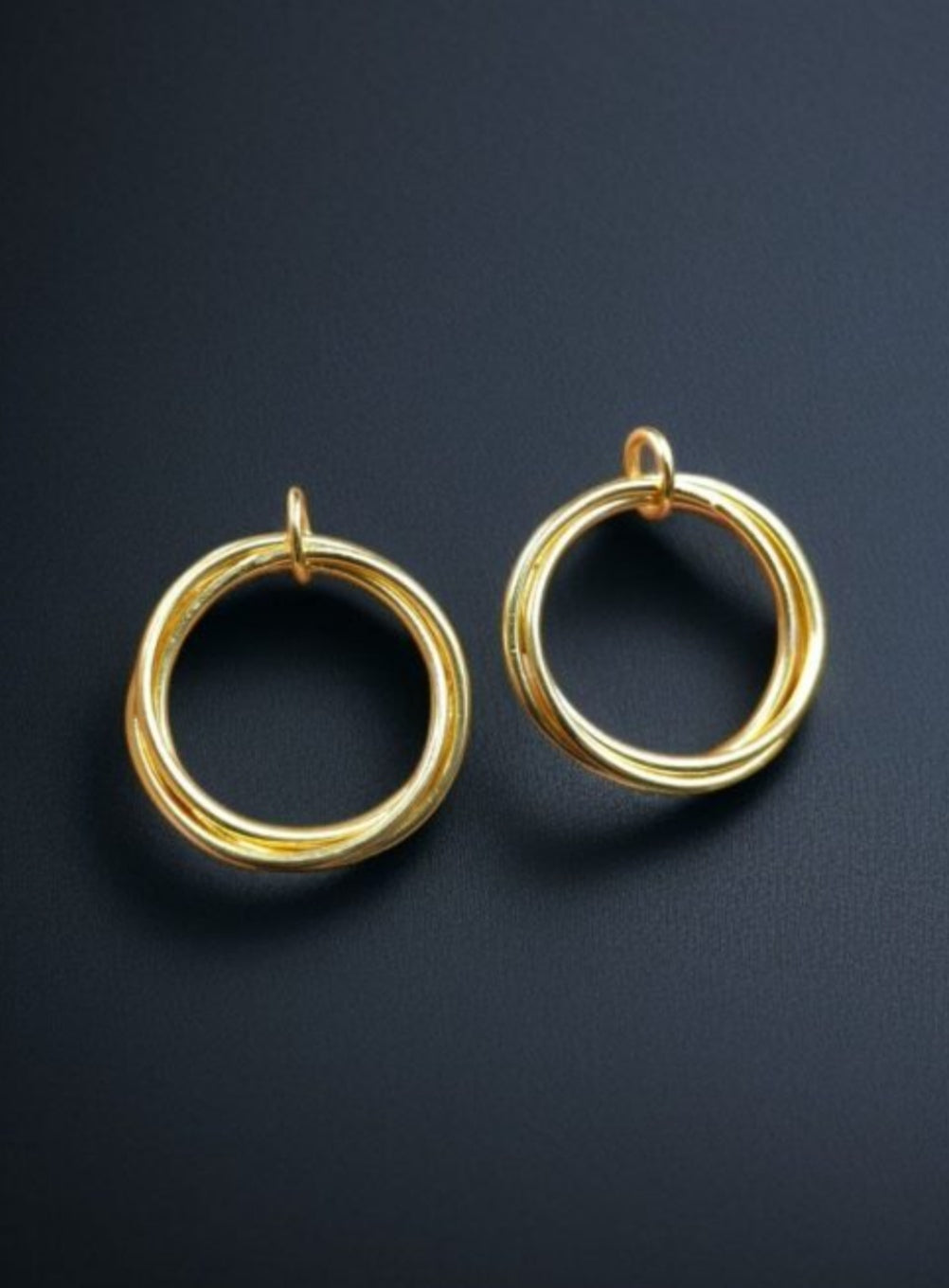 Gold Plated Geometric Stud Earrings