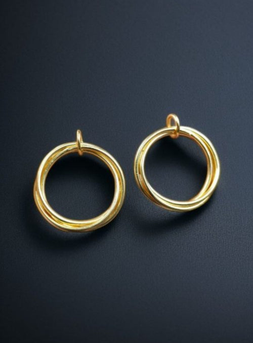 Gold Plated Geometric Stud Earrings