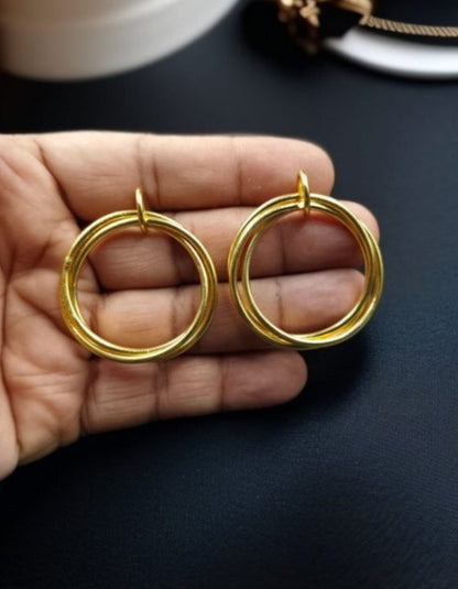 Gold Plated Geometric Stud Earrings