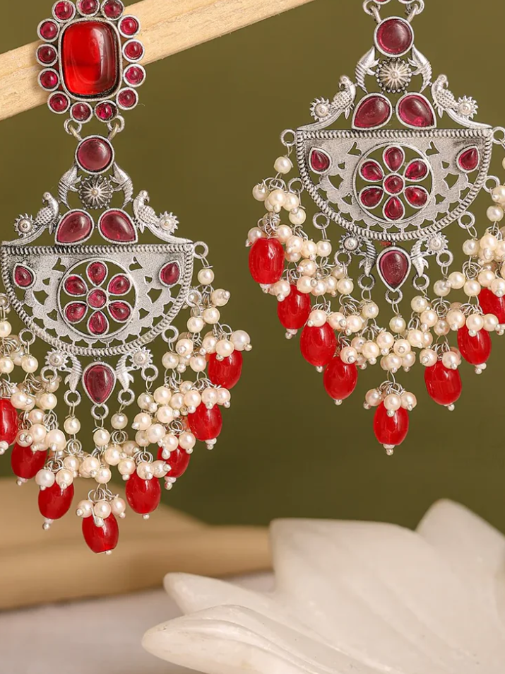 Ruby Raga Chandbali Earrings-ERZ4073