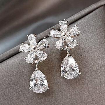 Crystal Bloom Dangler Earrings