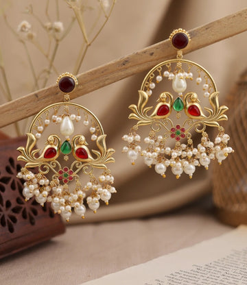 Zunyra Gold Dangler Earrings- ZR-GD-0101