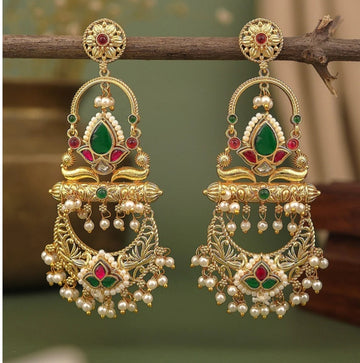 Zunyra Gold Dangler Earrings-ZR-GD-0102
